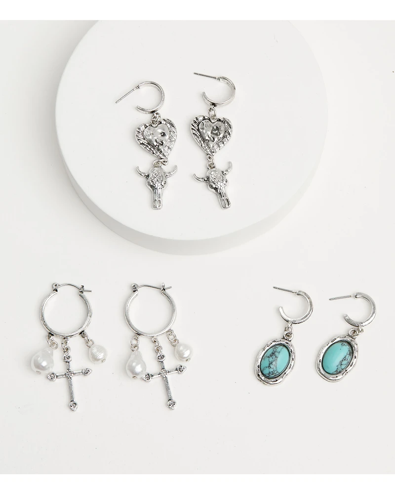 Shyanne Women's Hoop Earrings Set - 3 Piece