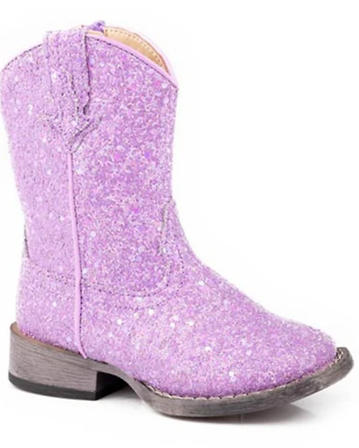 Roper Toddler Girls' Glitter Galore Western Boots - Square Toe