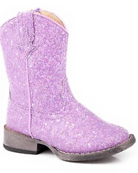 Roper Toddler Girls' Glitter Galore Western Boots - Square Toe