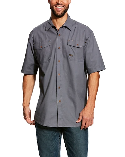 Ariat Men's Steel Rebar Made Tough VentTEK Short Sleeve Work Shirt - Tall