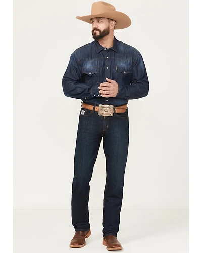 Cinch Men's Silver Label Dark Wash Slim Straight Jeans