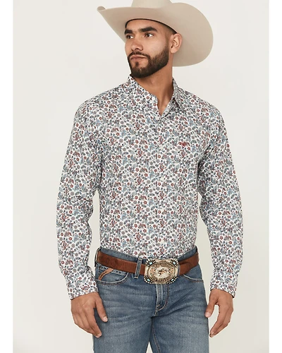 Ariat Men's Stiles Paisley Print Fitted Long Sleeve Button-Down Western Shirt