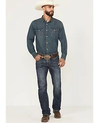 Rock & Roll Denim Men's Pistol Dark Wash Stackable Bootcut Rigid Jeans