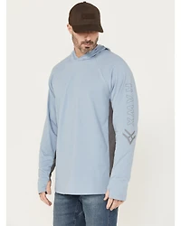 Hawx Men's Sundown Colorblock Hooded Long Sleeve T-Shirt