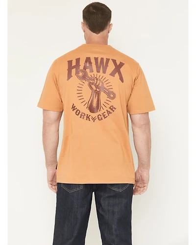 Hawx Men's Solid Wrench Short Sleeve Graphic Work T-Shirt