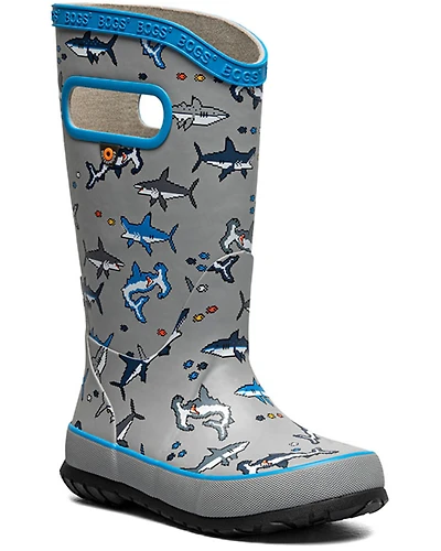 Bogs Boys' Pixel Shark Rainboots