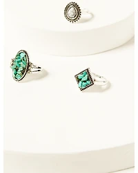 Shyanne Women's Stone Rings - 3 Piece