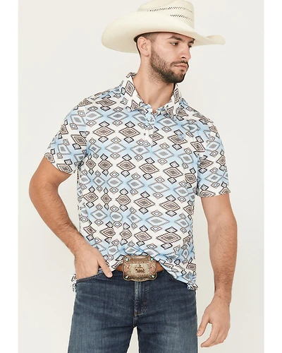 Rock & Roll Denim Men's Southwestern Striped Short Sleeve Polo
