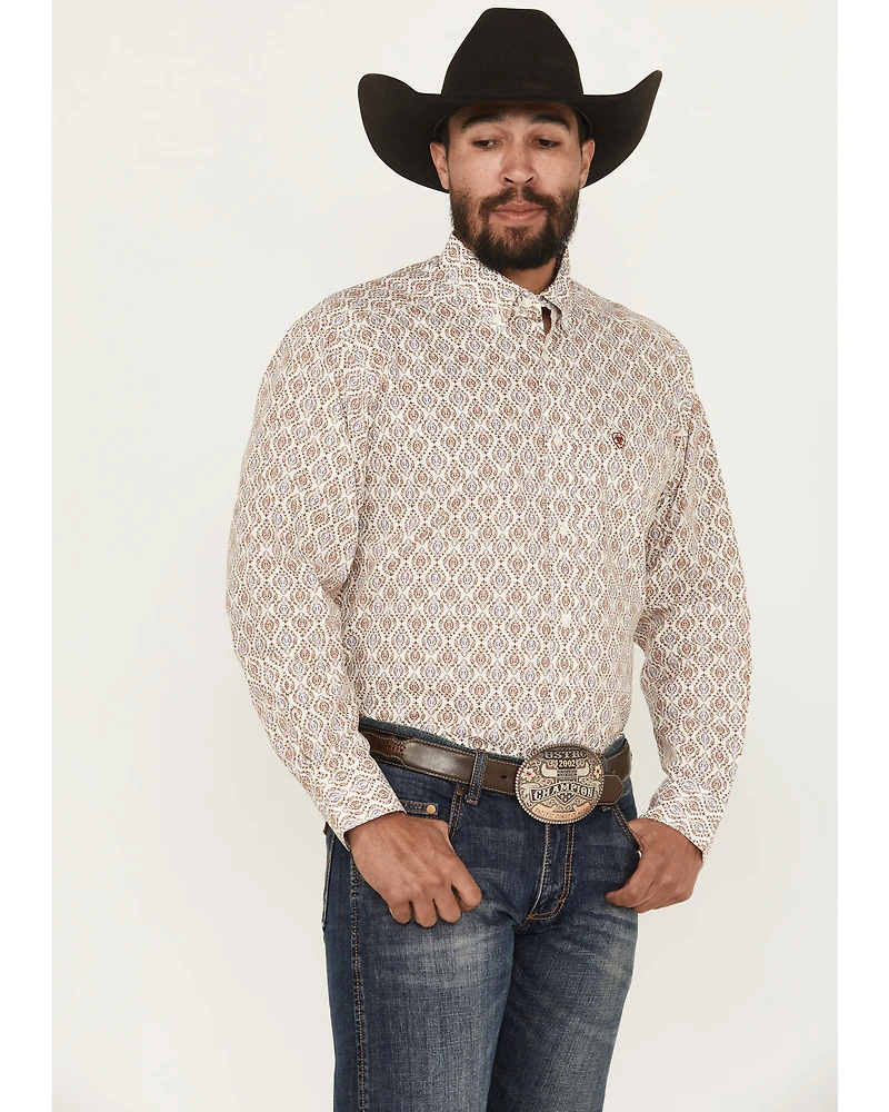 Ariat Men's Greely Medallion Print Long Sleeve Button-Down Western Shirt