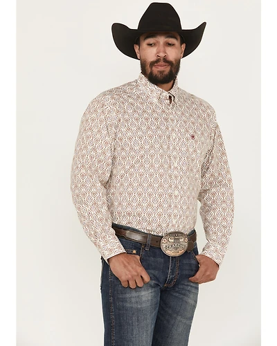 Ariat Men's Greely Medallion Print Long Sleeve Button-Down Western Shirt