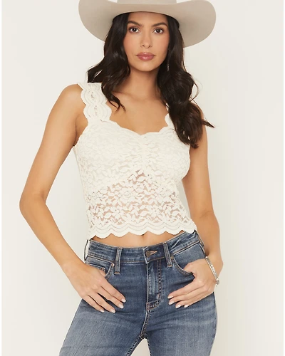 Shyanne Women's Solid Lace Tank Top