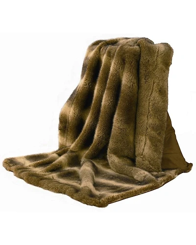 HiEnd Accents Faux Fur Throw Blanket