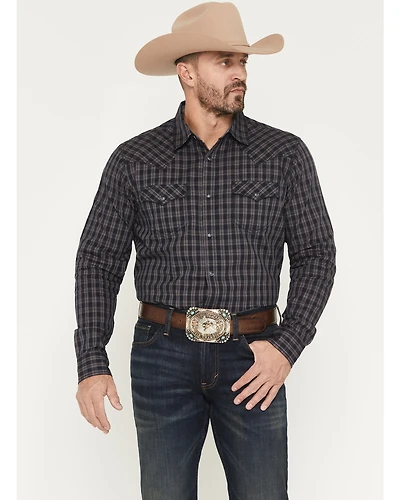 Cody James Men's Redstone Ranch Plaid Print Long Sleeve Snap Western Shirt