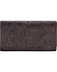 American West Women's Chocolate Annie's Secret Tri-Fold Wallet
