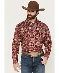 Cowboy Hardware Men's Bandana Long Sleeve Snap Stretch Western Shirt