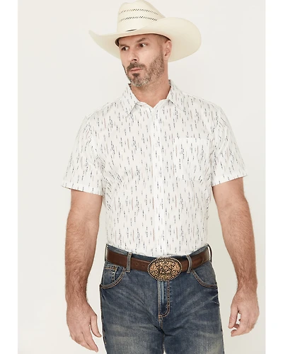 Gibson Trading Co Men's Discoteca Striped Short Sleeve Button-Down Western Shirt