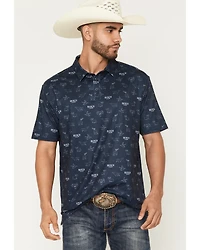 Buckwear Men's Busch Light Repeat Short Sleeve Polo