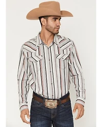 Cody James Men's Saddle Ridge Striped Print Long Sleeve Snap Western Shirt