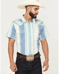 Sendero Provisions Men's Wyatt Serape Striped Print Short Sleeve Snap Western Shirt