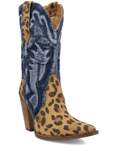 Dingo Women's Tipsy Leopard Print Western Boots - Snip Toe