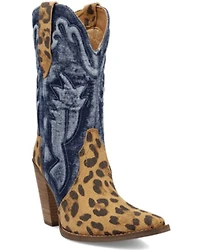 Dingo Women's Tipsy Leopard Print Western Boots - Snip Toe