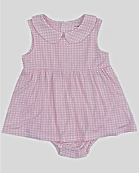 Angel Dear Infant Girls' Gingham Print Sleeveless Onesie with Skirt