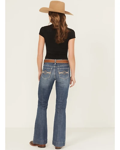 Rock & Roll Denim Women's Medium Wash Trouser Stretch Jeans