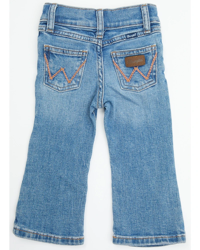 Wrangler Infant Girls' Medium Wash Bootcut Stretch Denim Jeans
