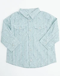Wrangler Toddler Boys' Paisley Print Long Sleeve Snap Stretch Western Shirt