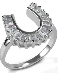 Kelly Herd Women's Baguette Horseshoe Ring
