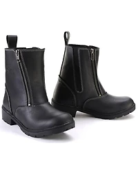Milwaukee Leather Women's Dual Zipper Motorcycle Boots - Round Toe