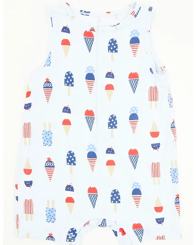 Angel Dear Infant Boys' American Ice Cream Shortie Sleeveless Snap Onesie