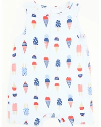 Angel Dear Infant Boys' American Ice Cream Shortie Sleeveless Snap Onesie
