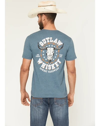 Cowboy Hardware Men's Outlaw Whiskey Short Sleeve Graphic T-Shirt