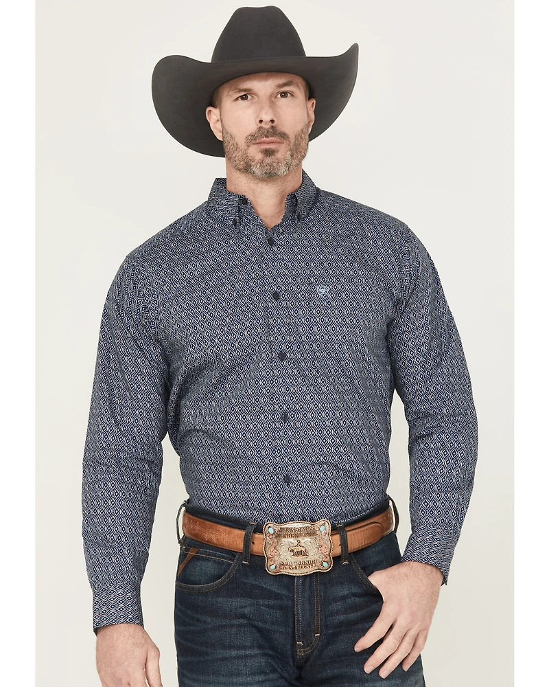 Ariat Men's Colson Geo Print Long Sleeve Button-Down Western Shirt