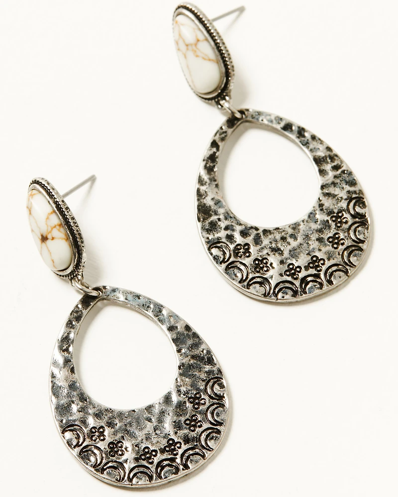 Shyanne Women's Isla Oasis Stamped Teardrop Earrings