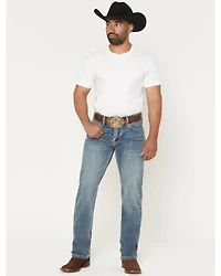 Hooey Men's Medium Wash Slim Straight Stretch Denim Jeans