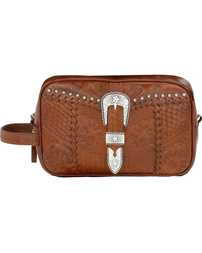 American West Leather with Buckle Dopp Kit