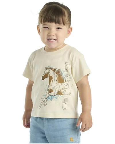 Carhartt Little Girls' Horse Short Sleeve Graphic Tee
