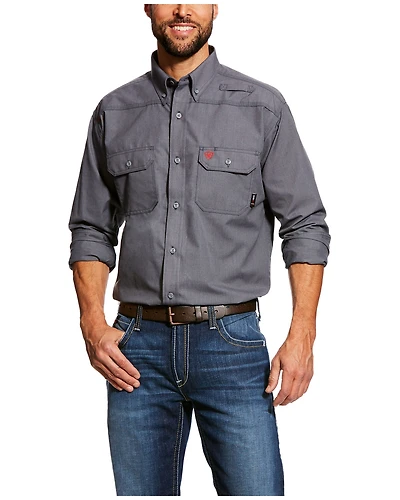 Ariat Men's FR Featherlight Button Long Sleeve Work Shirt - Tall