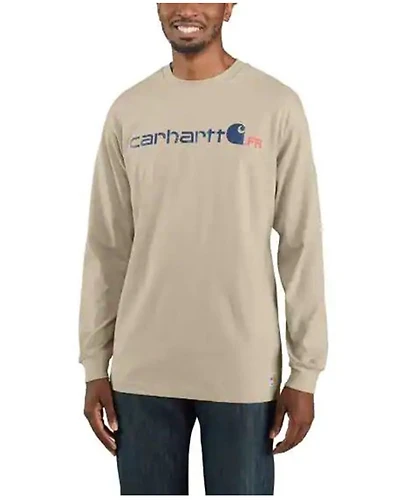 Carhartt Men's FR Force Midweight Logo Long Sleeve Work T-Shirt