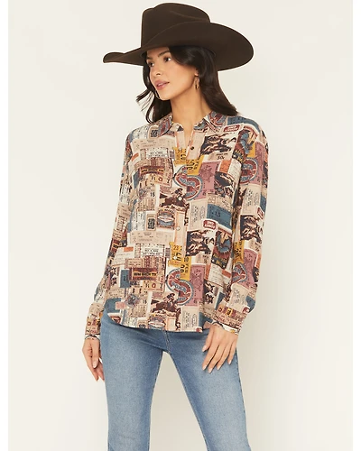 Idyllwind Women's Rodeo Ticket Featherlight Long Sleeve Snap Western Shirt