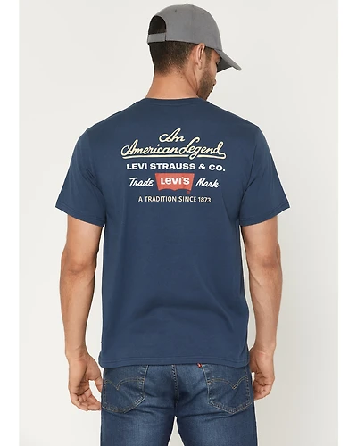 Levi's Men's Indie Prep Script Logo Short Sleeve Graphic T-Shirt