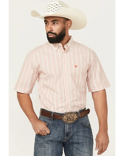 Ariat Men's Winter Pro Series Striped Short Sleeve Button-Down Western Shirt
