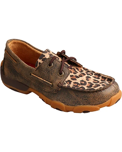 Twisted X Kids' Leopard Printed Moccasins