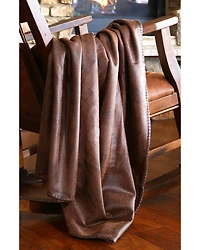 Carstens Crocodile Brown Throw Blanket