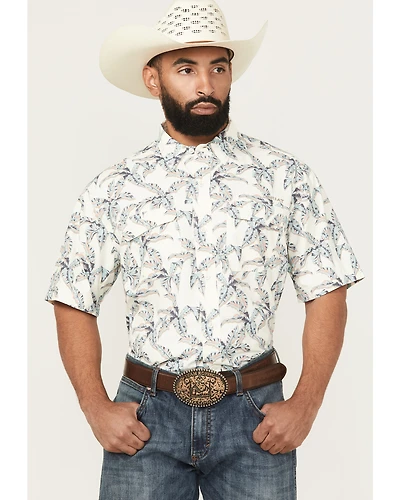 Ariat Men's VentTEK Outbound Palm Tree Print Short Sleeve Button-Down Western Shirt