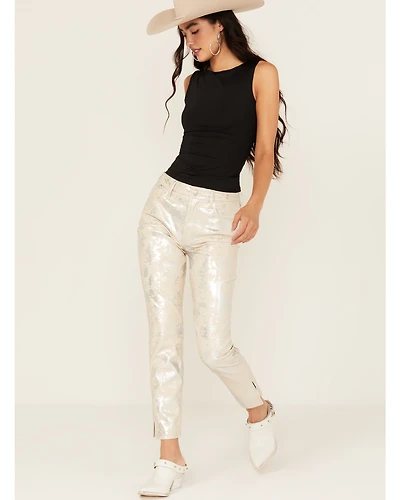 Dear John Women's High Rise Speckled Angora Cropped Pants