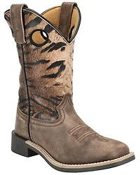 Smoky Mountain Girls' Safari Western Boots - Broad Square Toe