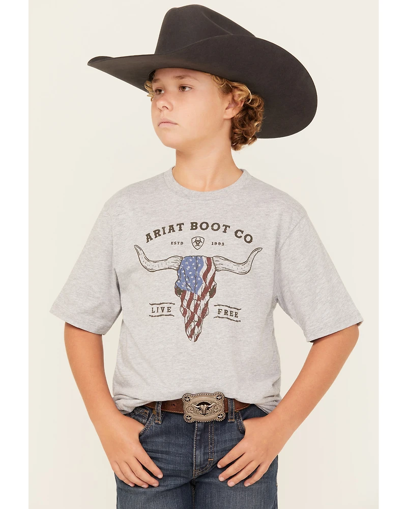 Ariat Boys' Steerhead Americana Short Sleeve Graphic T-Shirt